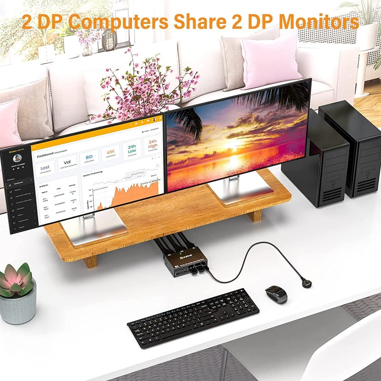 KC-KVM202DPA-USB2.0 DP 3DP+3DP KVM Switch, KC-KVM202DPA