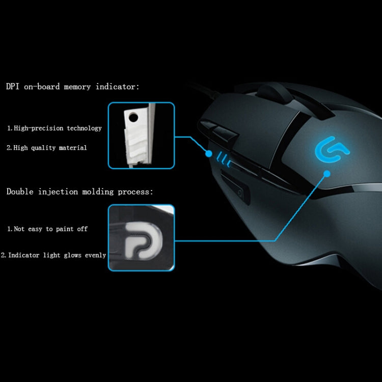 Logitech G402 USB Interface 8-keys 4000DPI Five-speed Adjustable High-speed Tracking Wired Optical Gaming Mouse, Length: 2m