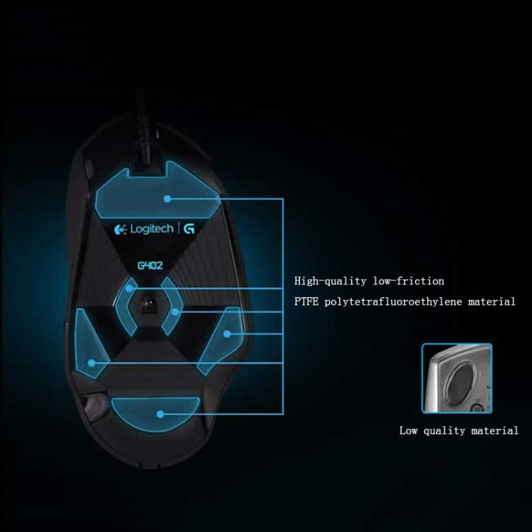Logitech G402 USB Interface 8-keys 4000DPI Five-speed Adjustable High-speed Tracking Wired Optical Gaming Mouse, Length: 2m