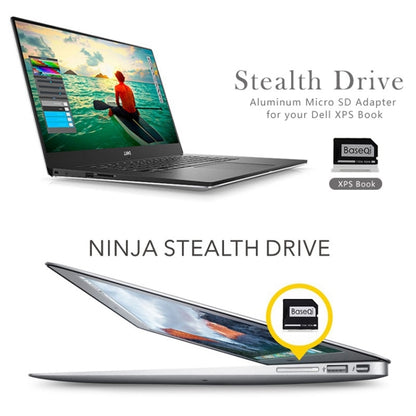BASEQI Hidden Aluminum Alloy High Speed SD Card Case for Dell XPS 15.6 inch (9560 / 9570) Laptop, For Dell XPS 15.6 inch 9560
