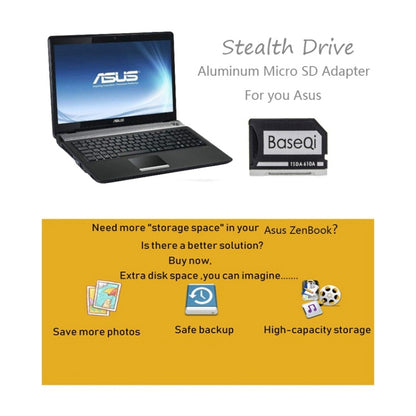 BASEQI Hidden Aluminum Alloy SD Card Case for Lenovo YOGA 2 Pro Laptop, For Lenovo YOGA 2 Pro