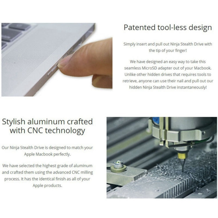 BASEQI Hidden Aluminum Alloy SD Card Case for Xiaomi Pro 15.6 inch MX250 Laptop, For Xiaomi Pro 15.6 inch MX250