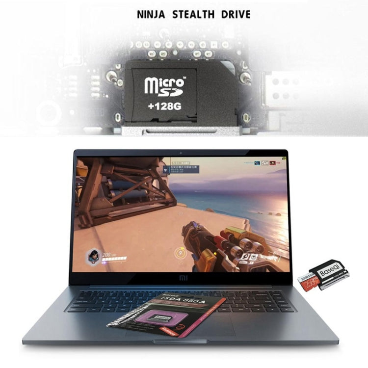 BASEQI Hidden Aluminum Alloy SD Card Case for Xiaomi Pro 15.6 inch GTX1060 Laptop, For Xiaomi Pro 15.6 inch GTX1060