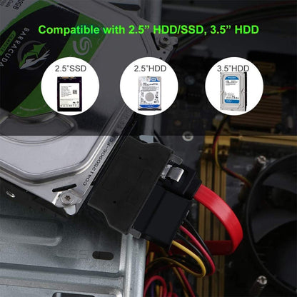 SATA 22 Pin Female to SLIMLINE SATA 13 Pin Male Adapter, SATA 22 Pin Female to SATA 13 Pin