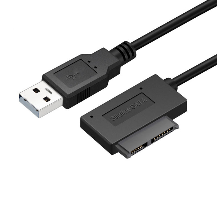 Professional USB 2.0 to 7+6Pin Slimline SATA Cable Adapter Indicator , USB 2.0