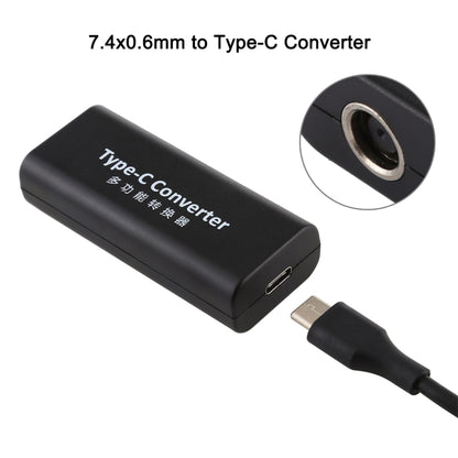 DC 7.4 x 0.6mm Power Jack Female to USB-C / Type-C Female Power Connector Adapter with 15cm USB-C / Type C Cable, 7.4x0.6mm