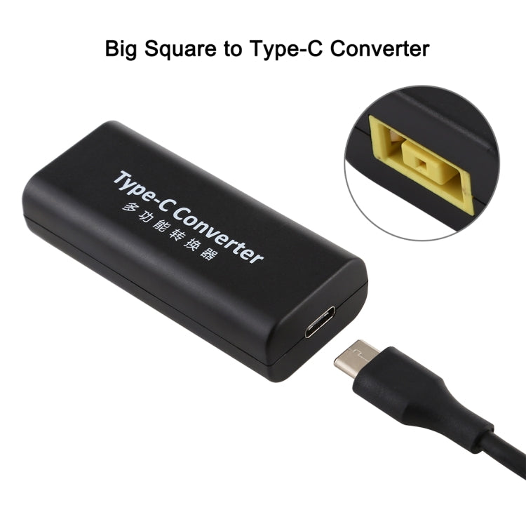 Big Square Female to USB-C / Type-C Female Power Connector Adapter with 15cm USB-C / Type C Cable, Big Square