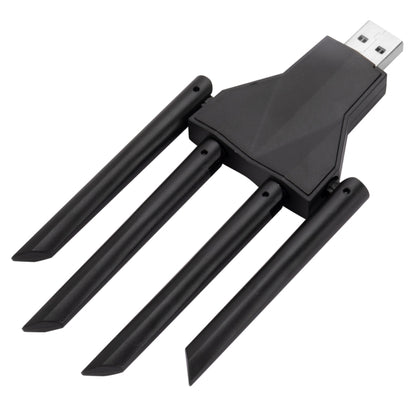 1300Mbps 5G Wireless Network Card Gigabit Dual Band Driver-free USB WiFi Receiver, 1300Mbps 5G