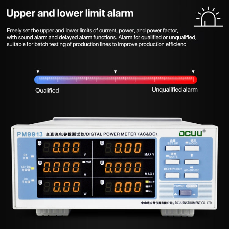 PM9913 Intelligent Electrical Parameters Measuring Instrument, US Plug, PM9913