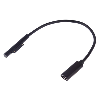 USB-C / Type-C Female to 6 Pin Male Laptop PD Fast Charging Cable for Microsoft Surface Pro 9 / 8 / 7 / 6 / 5 / 4 / 3, Cable Length: 0.2m, Pro 9 / 8 / 7 / 6 / 5 / 4 / 3 to USB-C / Type-C Female Black...