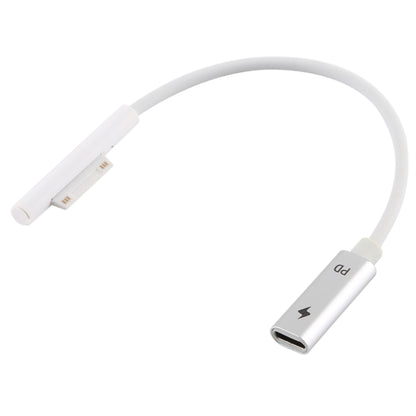 USB-C / Type-C Female to 6 Pin Male Laptop PD Fast Charging Cable for Microsoft Surface Pro 9 / 8 / 7 / 6 / 5 / 4 / 3, Cable Length: 0.2m, Pro 9 / 8 / 7 / 6 / 5 / 4 / 3 to USB-C / Type-C Female Black...