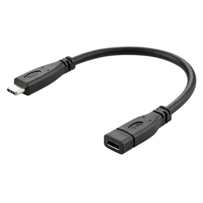 USB 3.1 Type-C / USB-C Male to Type-C / USB-C Female Gen2 Adapter Cable, Length: 50cm, Length: 50cm