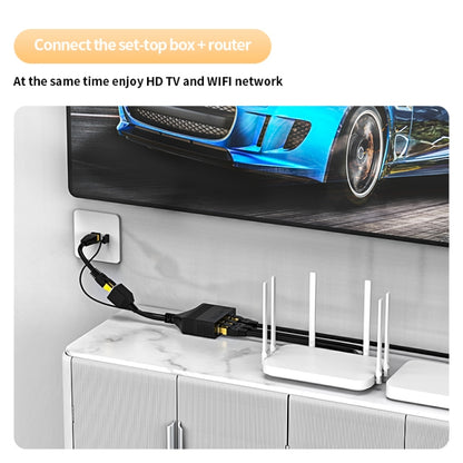 Female RJ45 3 in 1 Gigabit Network Splitter Cable Ethernet Network Coupler, Female 3 in 1 Gigabit