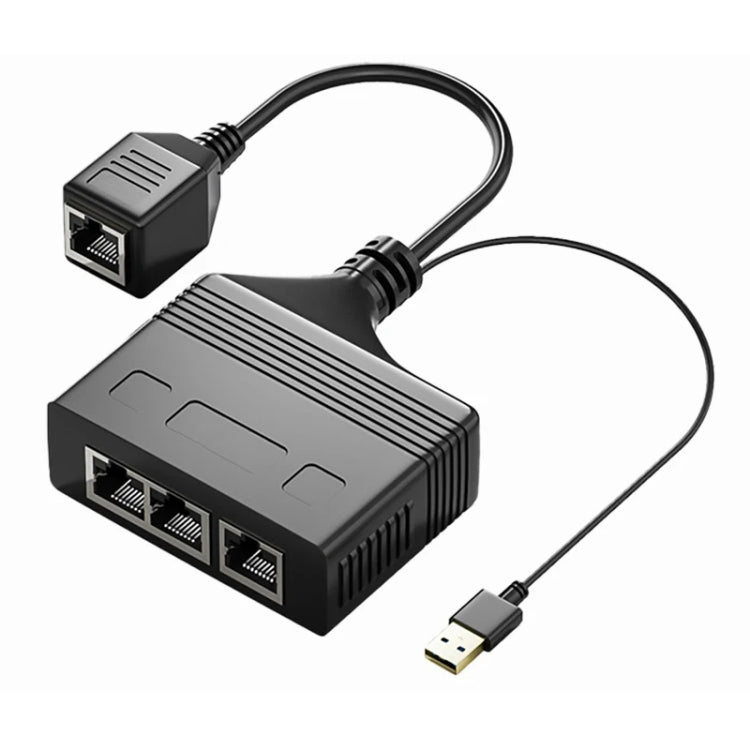Female RJ45 3 in 1 100M Network Splitter Cable Ethernet Network Coupler, Female 3 in 1 100M