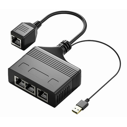 Female RJ45 3 in 1 100M Network Splitter Cable Ethernet Network Coupler, Female 3 in 1 100M