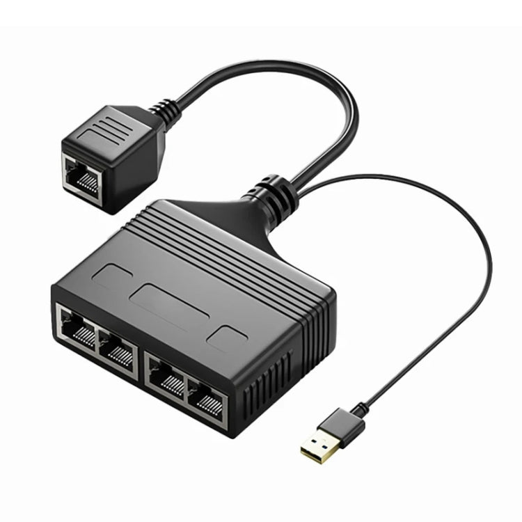 Female RJ45 4 in 1 100M Network Splitter Cable Ethernet Network Coupler, Female 4 in 1 100M