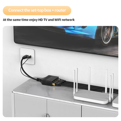 Female RJ45 4 in 1 100M Network Splitter Cable Ethernet Network Coupler, Female 4 in 1 100M