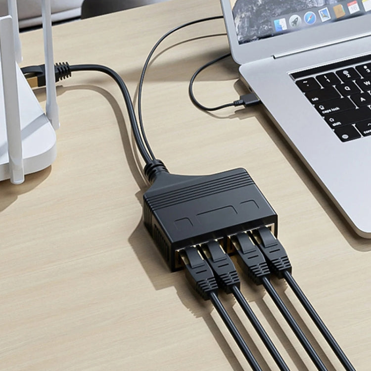 Female RJ45 4 in 1 100M Network Splitter Cable Ethernet Network Coupler, Female 4 in 1 100M