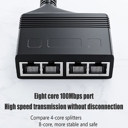 Male RJ45 4 in 1 100M Network Splitter Cable Ethernet Network Coupler, Male 4 in 1 100M