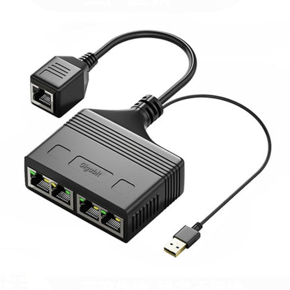 Female RJ45 4 in 1 Gigabit Network Splitter Cable Ethernet Network Coupler, Female 4 in 1 Gigabit