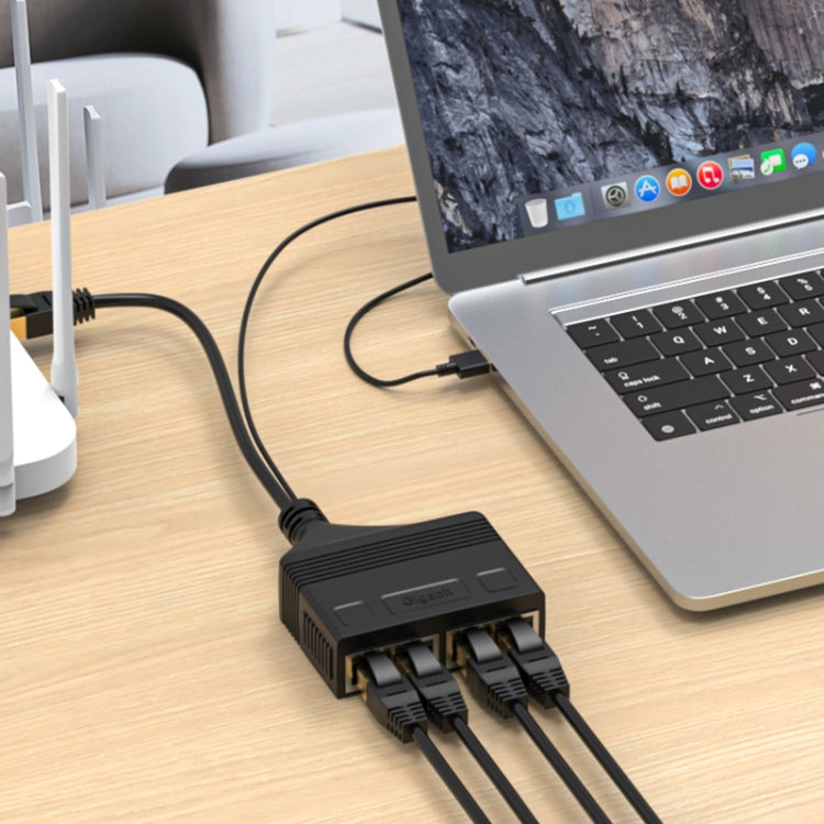 Female RJ45 4 in 1 Gigabit Network Splitter Cable Ethernet Network Coupler, Female 4 in 1 Gigabit
