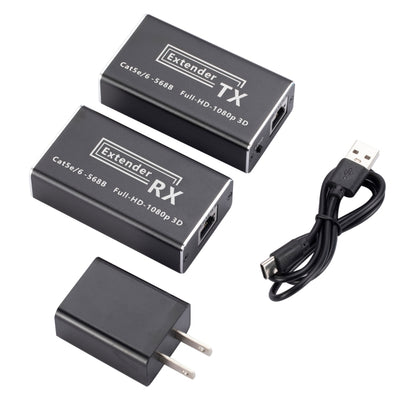 RJ45 to HDMI HD Transmitter 60m Single Network Extender HDMI Signal Amplifier Extender, US Plug, RJ45 to HDMI 60m