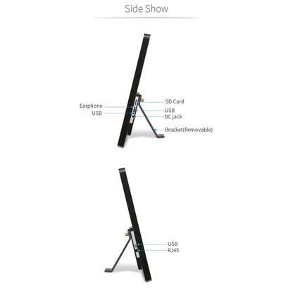 32 inch LCD Display Digital Photo Frame, RK3399 Dual-core A72 + Quad-core A53 up to 2.0GHz, Android 7.1, 2GB+16GB, Support WiFi & Ethernet & Bluetooth & SD Card & 3.5mm Jack