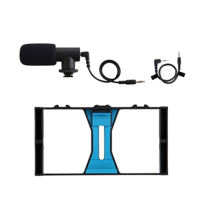PULUZ 2 in 1 Live Broadcast Smartphone Video Rig + Microphone Kits for iPhone, Galaxy, Huawei, Xiaomi, HTC, LG, Google, and Other Smartphones, Vlogging Rig+Mic
