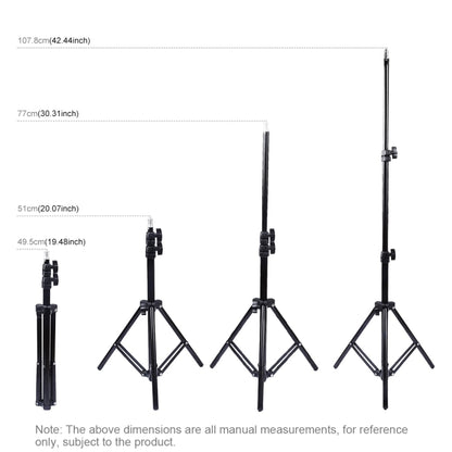 PULUZ 1.1m Tripod Mount + Live Broadcast Dual Phone Bracket + 6.2 inch 16cm LED Ring Vlogging Video Light Kits, 3 in 1 Live Broadcast Kits