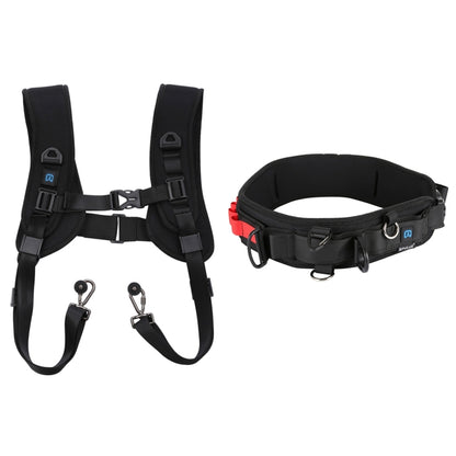 PULUZ 2 in 1 Multi-functional Bundle Waistband Strap + Double Shoulders Strap Kits with Hook for SLR / DSLR Cameras, 2 in 1 Kits