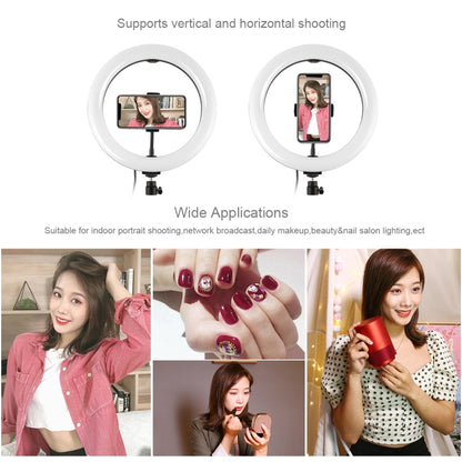 PULUZ 10.2 inch 26cm Light + 1.65m Tripod Mount Curved Surface USB 3 Modes Dimmable Dual Color Temperature Ring Vlogging Video Light Live Broadcast Kits with Phone Clamp & Selfie Remote Control, 10.2 inch+1.65m Tripod