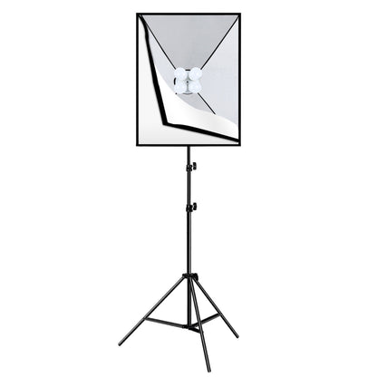 PULUZ Softbox Lighting Kit 2 PCS 50x70cm Professional Photo Studio Photography Light Equipment with 8 x E27 20W E27 Socket Bulb Photography Lighting Kit for Filming Portrait Shooting / Fashion Advertising Photography, 2 PCS 4 x Bulb Kit EU Plug...