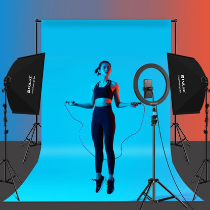 PULUZ Softbox Lighting Kit 2 PCS 50x70cm Professional Photo Studio Photography Light Equipment with 8 x E27 20W E27 Socket Bulb Photography Lighting Kit for Filming Portrait Shooting / Fashion Advertising Photography, 2 PCS 4 x Bulb Kit EU Plug...