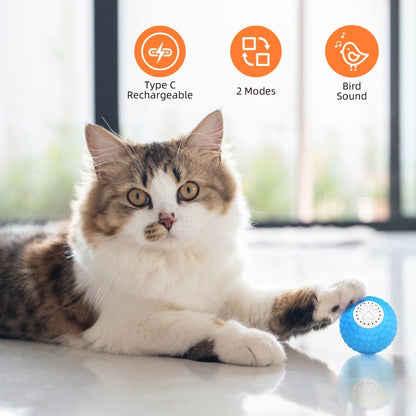 C1 Intelligent Auto Pet Toy Cat Training Luminous Ball, No Remote Control, 5cm Auto
