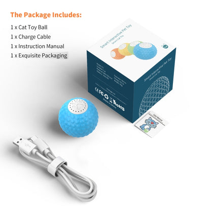 C1 Intelligent Auto Pet Toy Cat Training Luminous Ball, No Remote Control, 5cm Auto