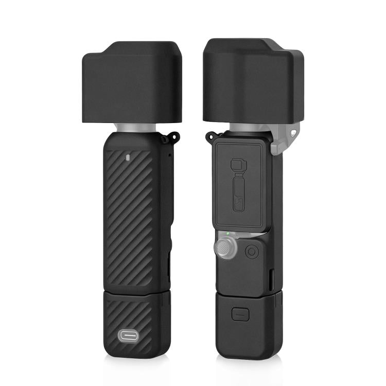 For DJI OSMO Pocket 4 PULUZ 4 in 1 Body Lens Handle Screen Silicone TPU Cover