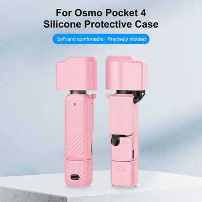 For DJI OSMO Pocket 4 PULUZ 4 in 1 Body Lens Handle Screen Silicone TPU Cover