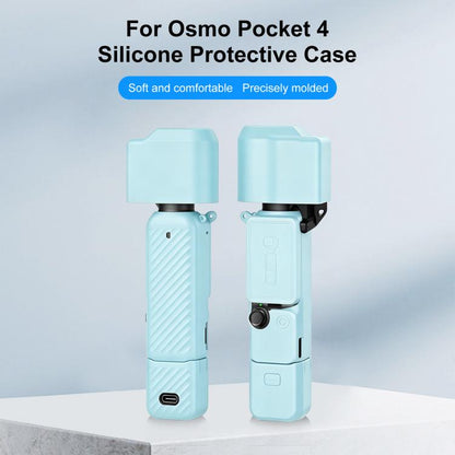 For DJI OSMO Pocket 4 PULUZ 4 in 1 Body Lens Handle Screen Silicone TPU Cover
