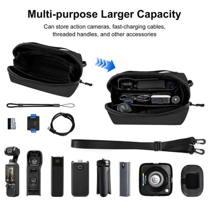 For DJI Osmo Pocket 4 / 3 PULUZ Multifunctional Carrying Storage Handbag Data Camera Digital Bag with Shoulder Strap, Camera Digital Bag