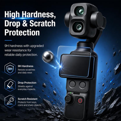For DJI OSMO Pocket 4P / XTRA Muse 2 Pro PULUZ 9H 2.5D HD Tempered Glass Lens Protector + Screen Film, For DJI OSMO Pocket 4P / XTRA Muse 2 Pro