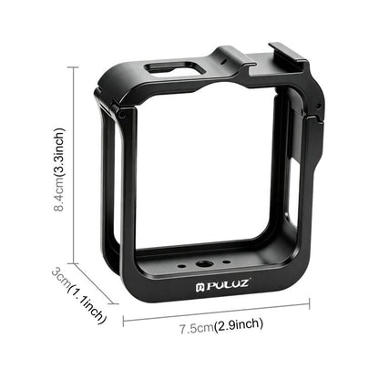 For GoPro MAX2 PULUZ Metal Camera Cage Frame with Cold Shoe & Adapter, Metal Camera Cage