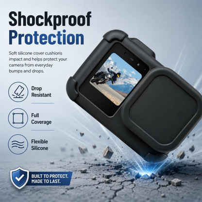 For GoPro MISSION 1 / 1 PRO PULUZ Body Silicone Protective Case with Lens Cover & Strap, For GoPro MISSION 1 / 1 PRO Silicone Case