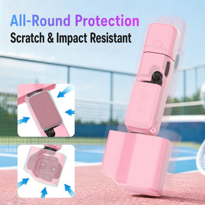 For DJI Osmo Pocket 4P PULUZ 5 in 1 Body Lens Handle Screen Silicone Cover with Anti-loss Rope