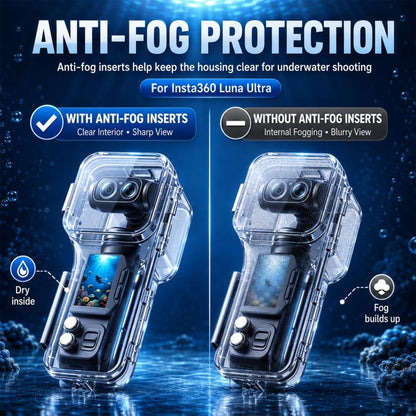 For Insta360 Luna Ultra Waterproof Housing 60m/196ft Underwater Diving Case, High-transparency Optical Glass, For Insta360 Luna Ultra