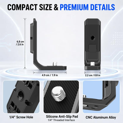 For Insta360 X6 PULUZ Magnetic Horizontal Quick Release Plate L Bracket, For Insta360 X6