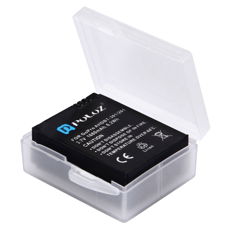 PULUZ Hard Plastic Transparent Battery Storage Box (for GoPro HERO4 Battery), AHDBT-301/201, AHDBT-401