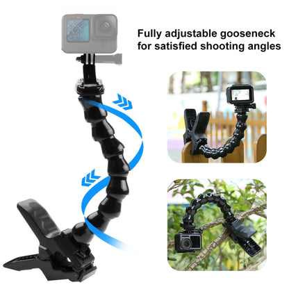 PULUZ Action Sports Cameras Jaws Flex Clamp Mount for GoPro, Insta360, DJI and Other Action Cameras, Jaws Mount