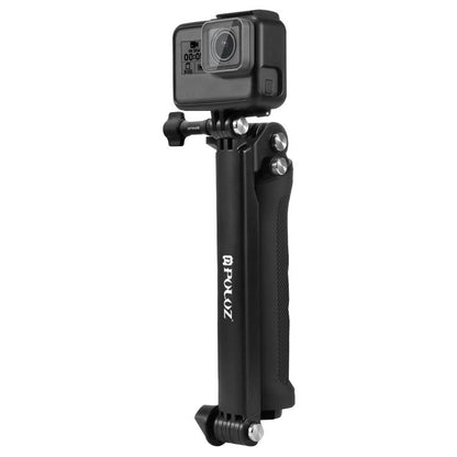 PULUZ 3-Way Grip Foldable Tripod Selfie-stick Extension Monopod for GoPro, Insta360 ONE R, DJI Osmo Action and Other Action Cameras, Length: 20-58cm, Length: 20-58cm
