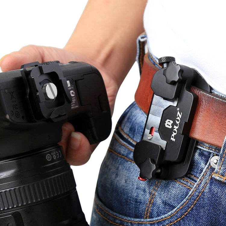 PULUZ Capture Camera Clip Aluminum Alloy Quick Release Clip with Plate, Capture Clip
