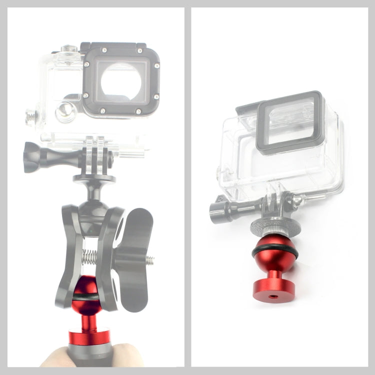 PULUZ CNC Aluminum Ball Head Adapter Mount for GoPro, Insta360, DJI and Other Action Cameras, Diameter: 2.5cm, CNC Aluminum (Red), CNC Aluminum (Black), CNC Aluminum (Blue)